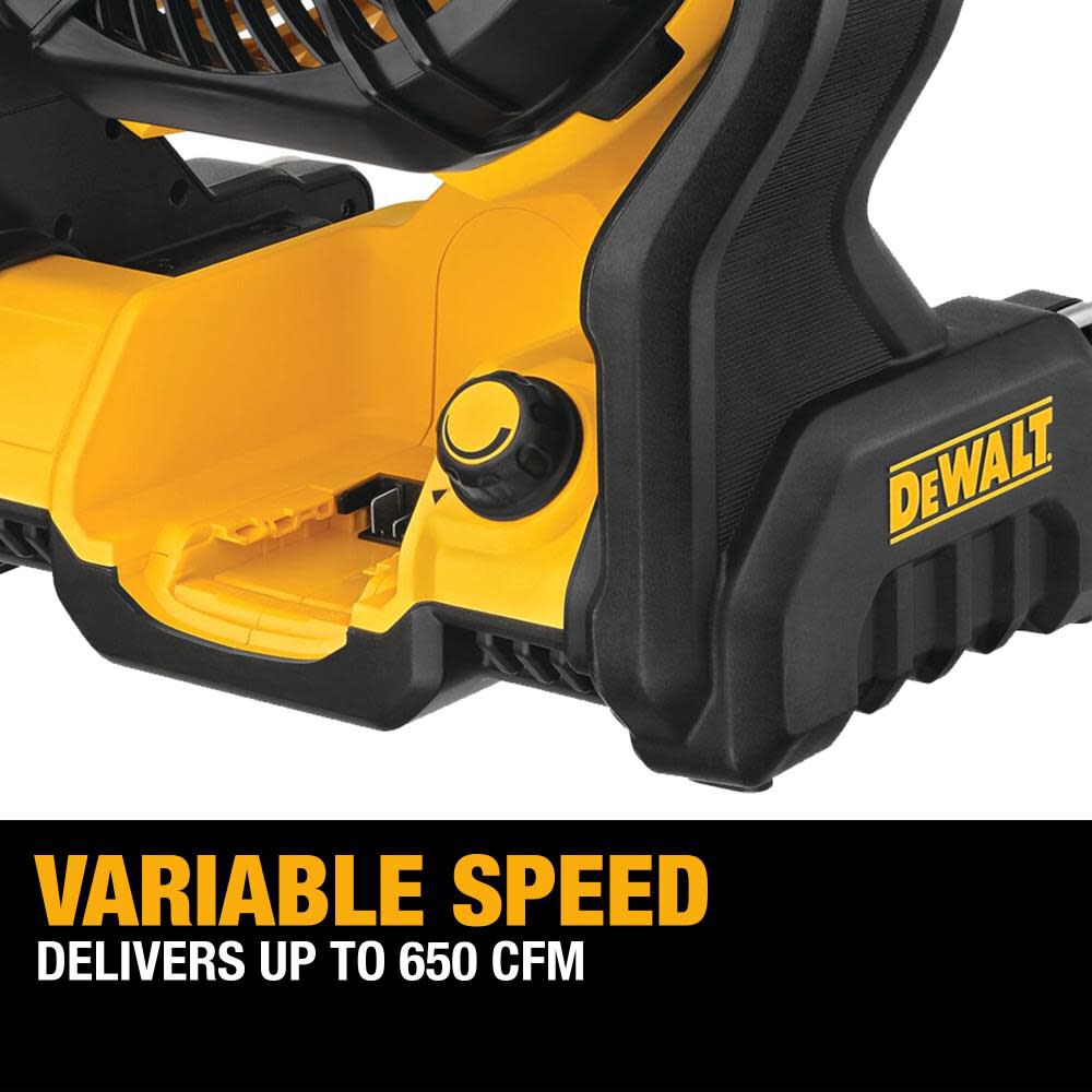 DEWALT 20V MAX Jobsite Fan & 20V MAX XR Battery 5Ah 2 Pack Bundle, large image number 4