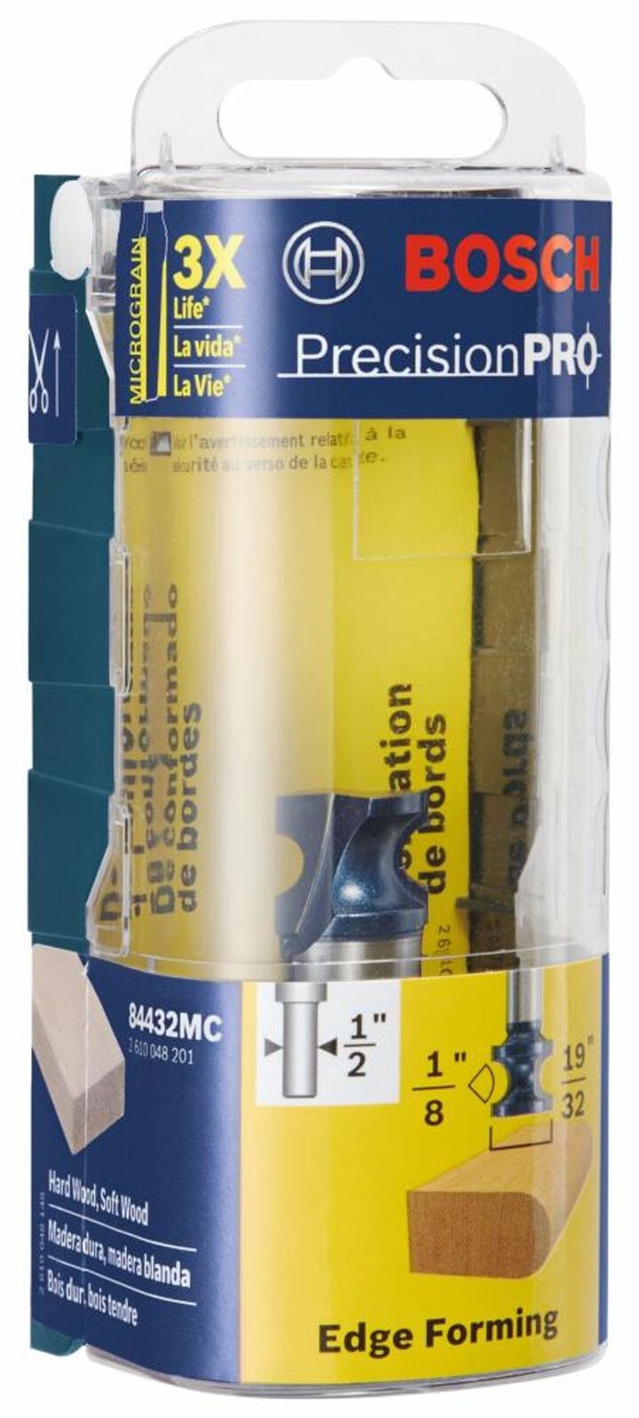 Bosch 19/32in x 1/2in Carbide Tipped Bullnose Router Bit, large image number 1