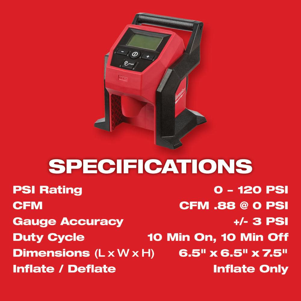 Milwaukee tools inflator best sale