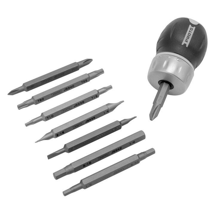 Proto Ratcheting Stubby Screwdriver Set, large image number 3