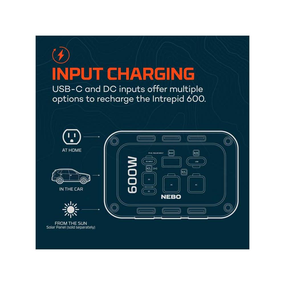 Nebo Intrepid 1,000 Watt Lithium-Ion Battery Solar Portable Power Station, large image number 7