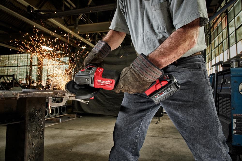 Milwaukee M18 FUEL 4 1/2inch-6inch Grinder No Lock Braking Paddle Switch (Bare Tool) Reconditioned, large image number 7
