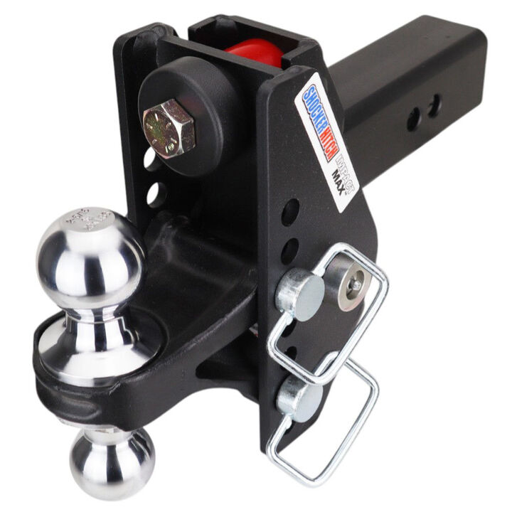 Shocker Hitch Impact 20K 2 1/2 Inch Cushion Hitch & Chrome Combo Ball Mount with 2 Inch & 2 5/16 Inch Hitch Balls, large image number 0