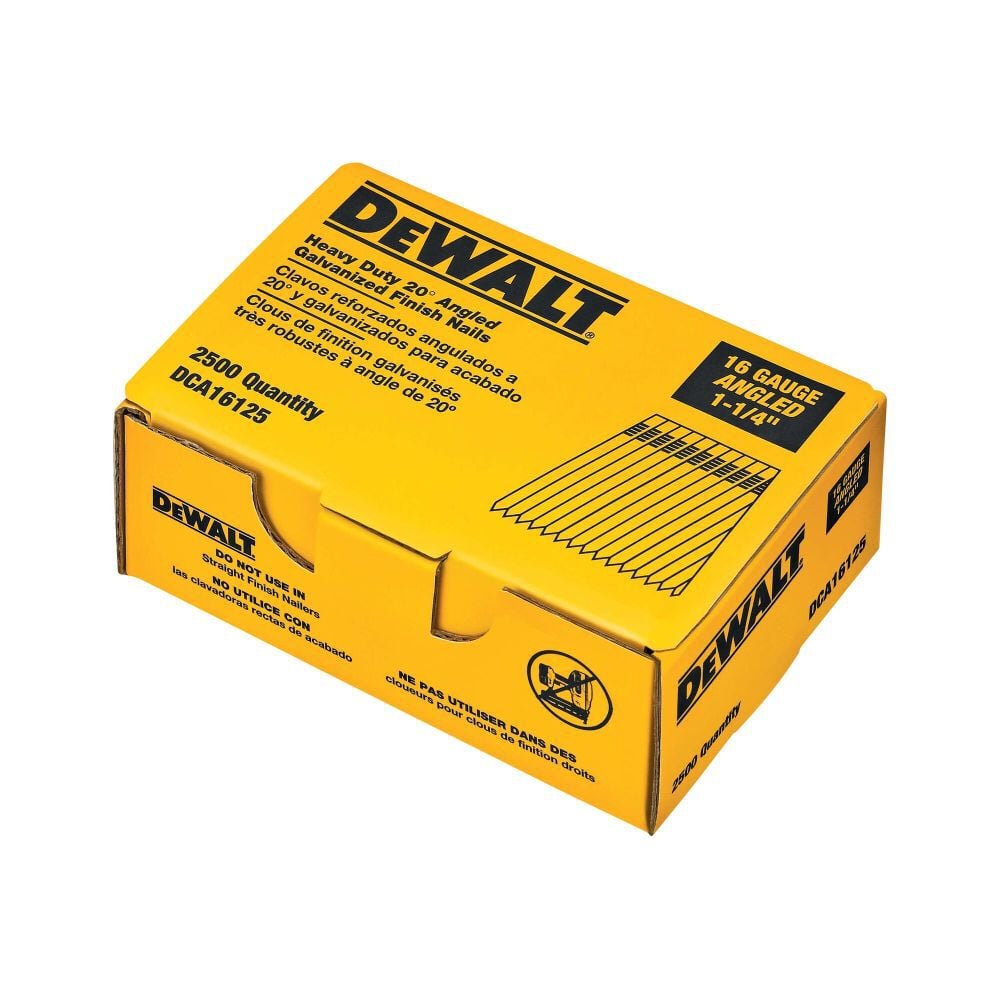 DEWALT 1-1/4 In. 20Degree 16Gauge Finishing Nails 2.5 m – DCA16125