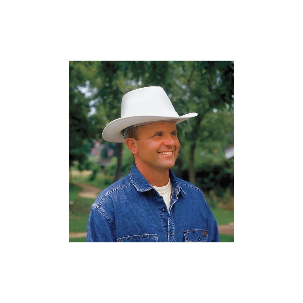 Occunomix Hard Hat White Vulcan Cowboy Style One Size Fits