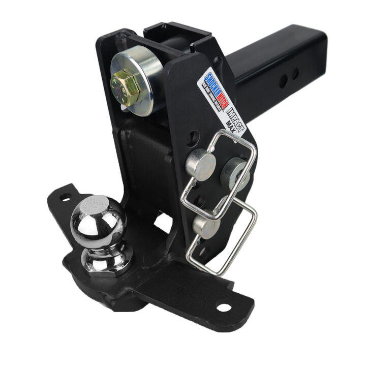 Shocker Hitch 20K Impact Max 2.5 Inch Cushion Hitch & Drop Sway Bar Tab Ball Mount 2-5/16 Inch Hitch Balls
