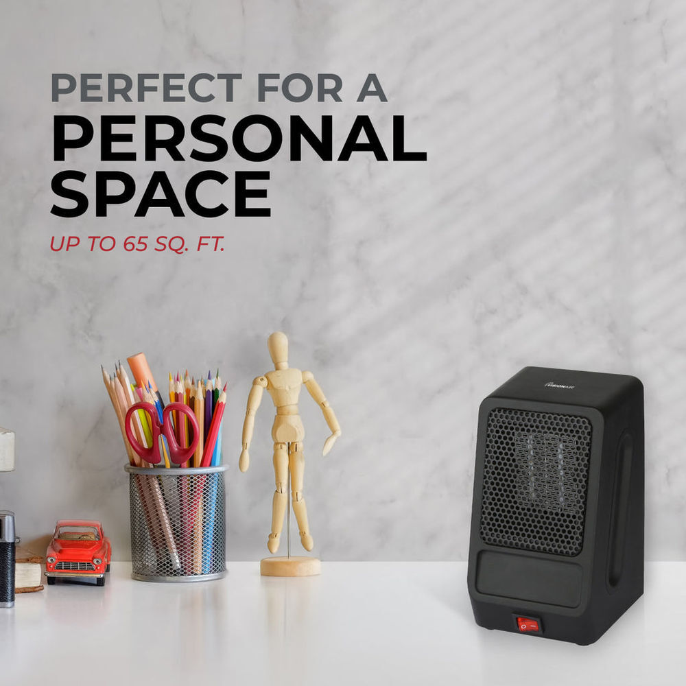 VisionAir 7 In. 400W 1365 Btu 65 Sq-Ft. Personal Ceramic Heater, large image number 2