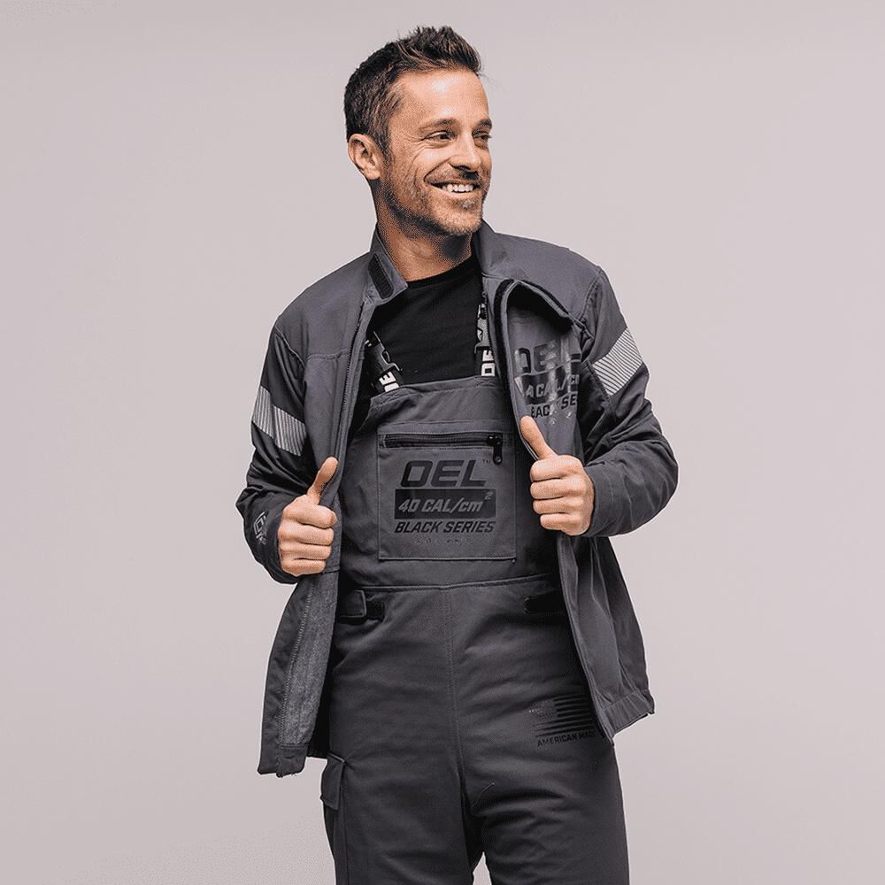 OEL 40 Cal Arc Flash Jacket and Bib Overall Kit Mens, large image number 6