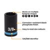 Spyder 3/8 Inch Drive SAE Impact Socket Set with Adapter, 10 Pieces, small image number 4
