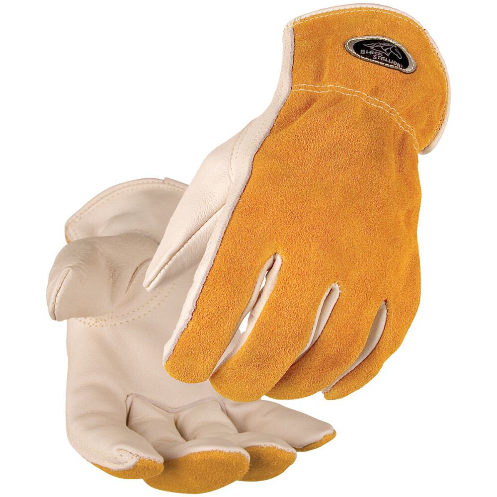 Black Stallion Grain Split Cowhide Kevlar Glove Size XL – 97KXL