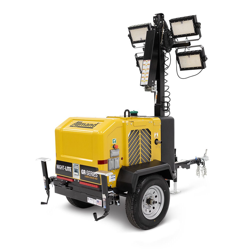 Allmand GR Series 6kW 228560 Lumens Diesel Powered Light Tower with 4 Light Fixtures – 81012959