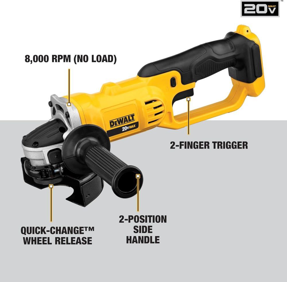 DEWALT 20V MAX Drill Driver/Impact Driver Combo Kit and 4.5 Inch/5 Inch Grinder Bundle, large image number 12