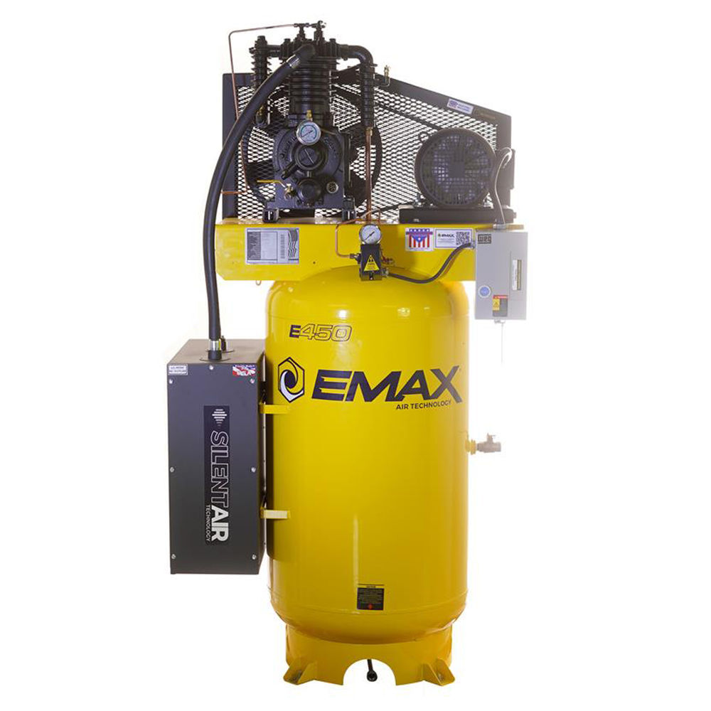 EMAX 80 Gallon 5HP 460V 3-Phase 2-Stage Electric Air Compressor, large image number 1