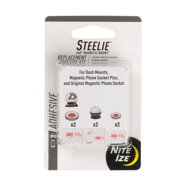 Nite Ize Steelie Replacement Adhesive Kit for Dash Mount + Phone Socket