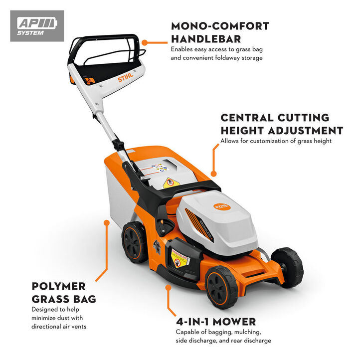 Stihl RMA 448 V 18 Inch 36V Battery Cordless Lawn Mower Kit, large image number 1