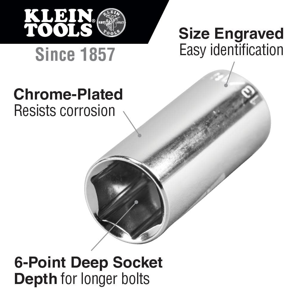 Klein Tools 20-Piece 3/8 In. Drive Socket Set, large image number 3