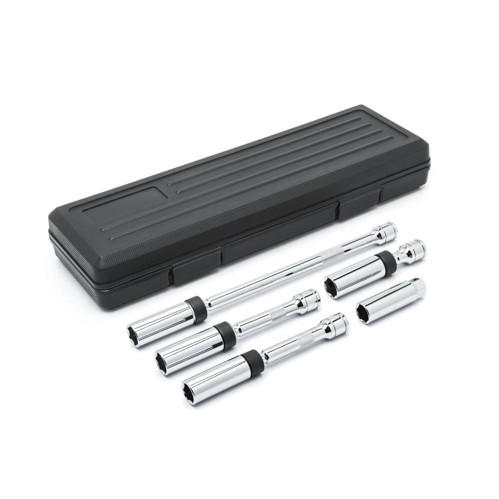 GEARWRENCH 3/8in Drive 6 Point Magnetic Swivel Spark Plug Socket Set 5pc, large image number 1