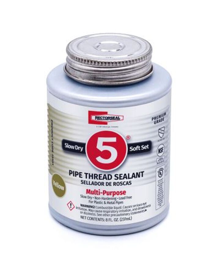 Rectorseal Pipe Thread Sealant Slow Dry 5 Soft Set Yellow 1/2 Pint, large image number 1