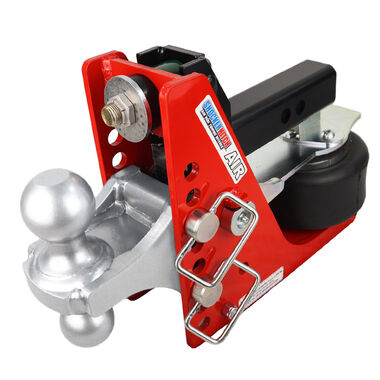 Shocker Hitch Shocker Htich 12K 2in Air Receiver Hitch & Silver Combo Ball Mount with 2in & 2-5/16in Hitch Balls