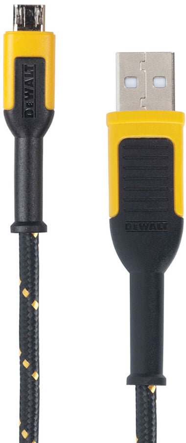 DEWALT Phone Charger Micro USB Reinforced Braided Cord 4'