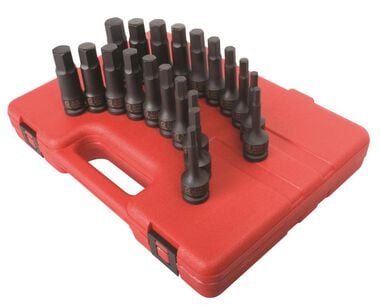 Sunex 20 pc. 1/2 In. Drive Impact Hex Driver Master Set