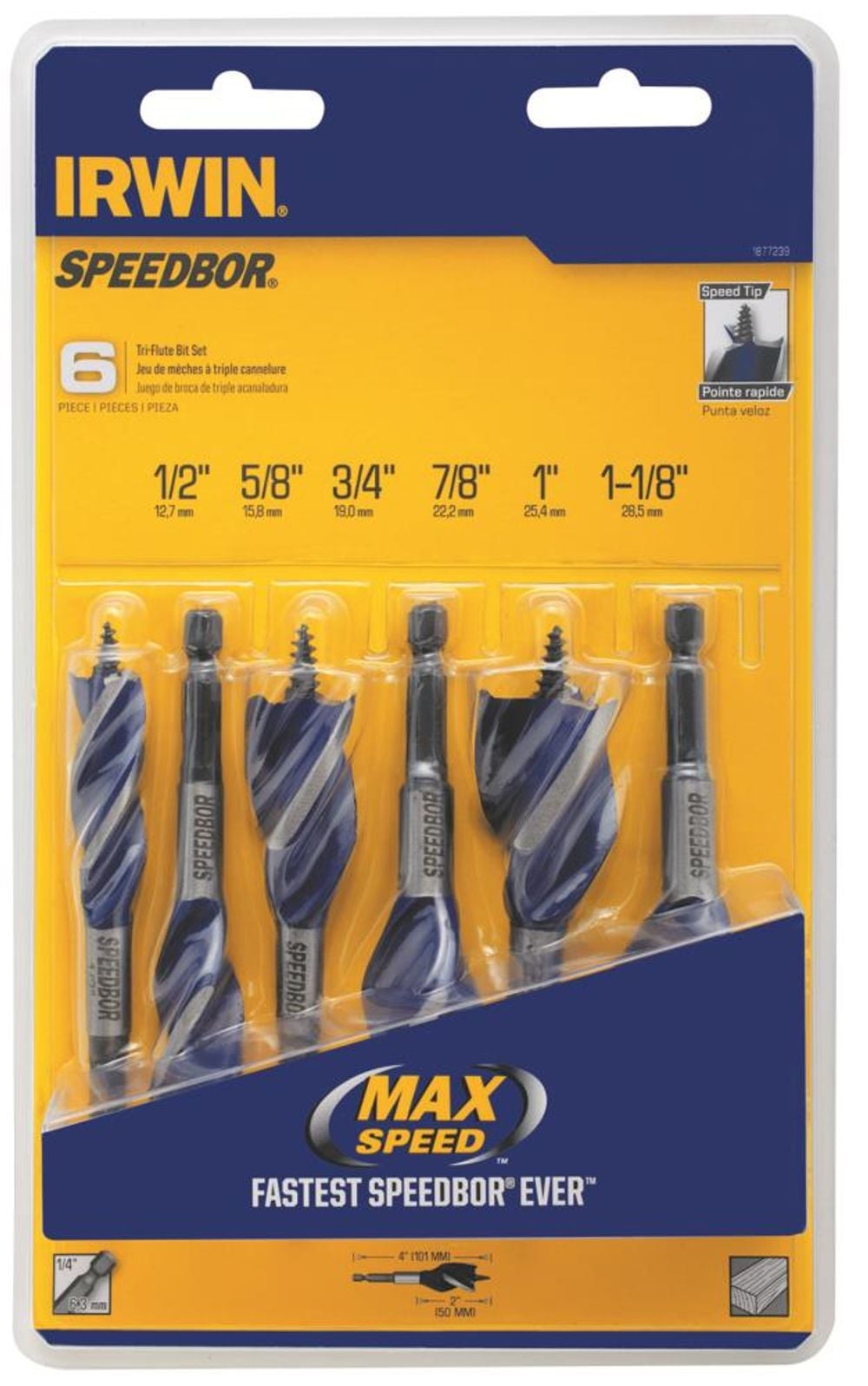 Irwin 4in Drill Bit Set 6pc, large image number 2