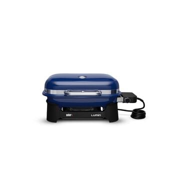 Weber Lumin 120V Compact Electric Grill Deep Ocean Blue