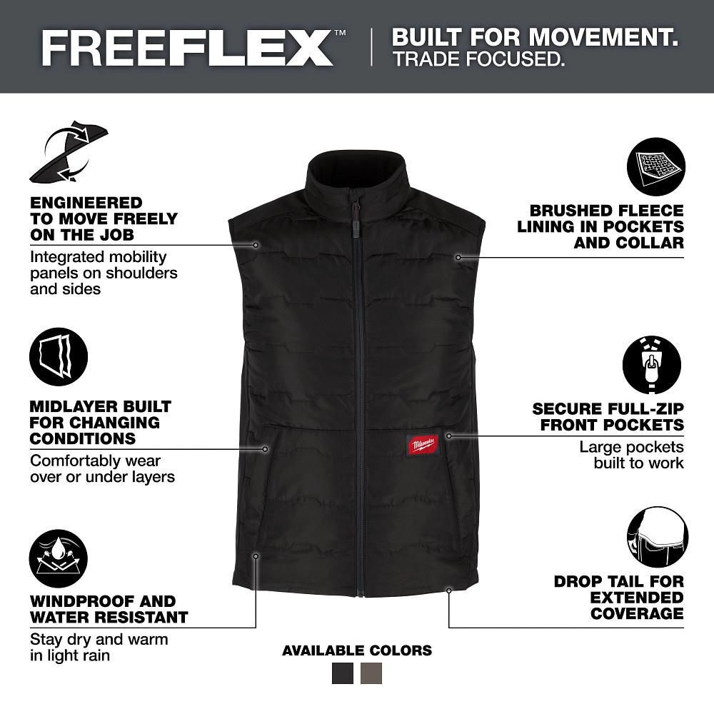 Milwaukee FREEFLEX Lightweight Insulated Vest, large image number 2