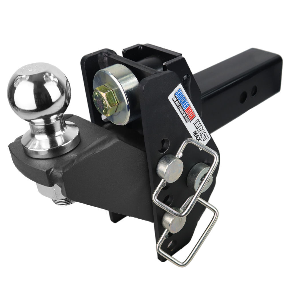 Shocker Hitch 20K Impact Max 2.5 Inch Cushion Hitch & Raised Ball Mount 2-5/16 Inch Hitch Ball, large image number 1