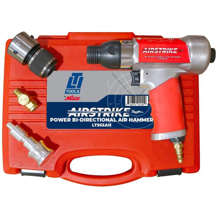 Milton Air Strike Bi-Directional Pneumatic Air Hammer, 0.401 Shank 3000 BPM