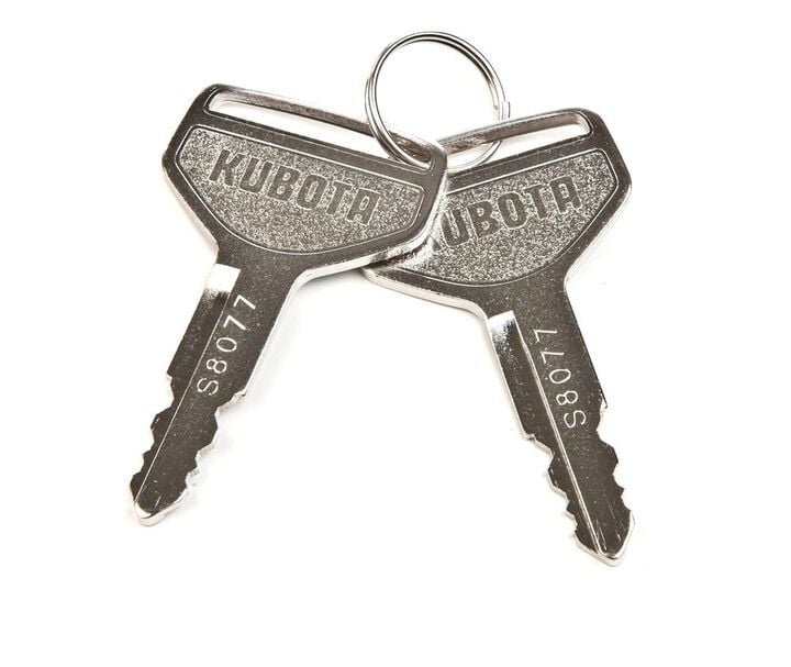 Kubota Parts Main Switch/Ignition Key for Kubota L, M, MX Series Tractors, 2 Pieces