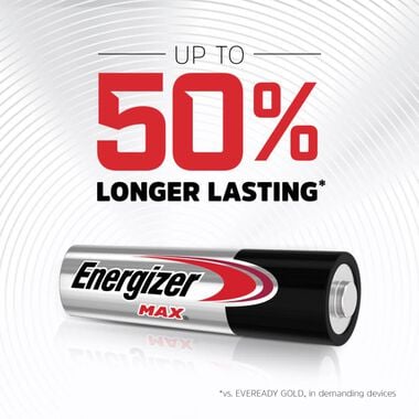 Energizer MAX Alkaline AA Batteries 4 Pack, large image number 1