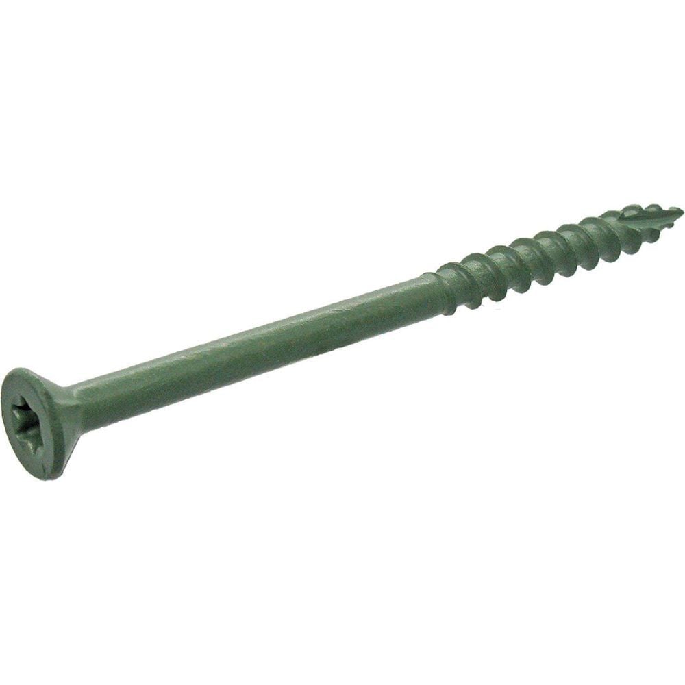Grip Rite #9 x 3 Inch Star T-25 Drive PrimeGuard Plus Green Exterior Screws 25 lbs Box, large image number 2