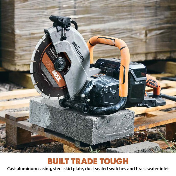 Evolution Power Tools R10DCT-Li 10 Inch Concrete Saw Kit with 8Ah Batteries, large image number 10