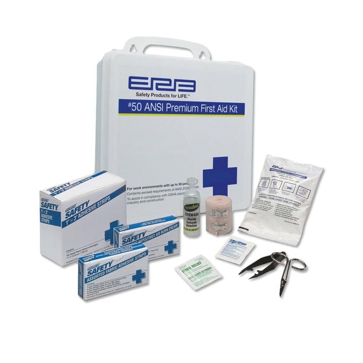 Delta Plus 50 Person ANSI Premium First Aid Kit with Plastic Case