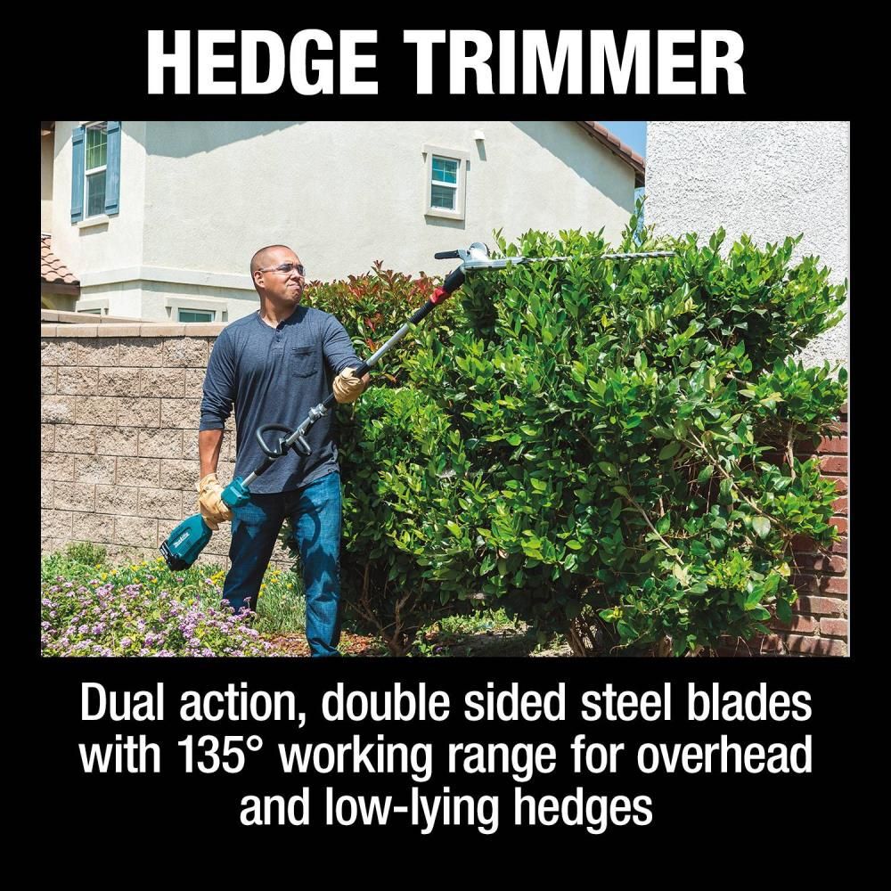 Makita 18V LXT Lithium-Ion Brushless Cordless Couple Shaft Power Head Kit with 13in String Trimmer & 20in Hedge Trimmer Attachments (4.0Ah), large image number 15