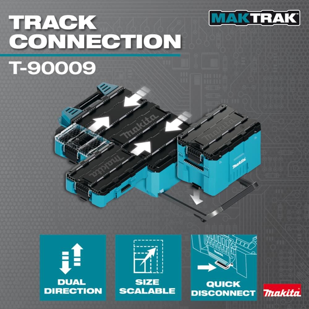 Makita MAKTRAK 3pc Rolling Tool Chest, Large Tool Box, and Extra Large Extension Tool Box Bundle, large image number 3
