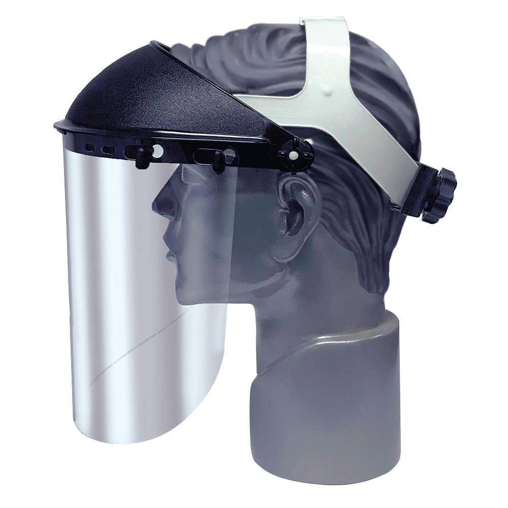 Jackson Safety Lightweight Scratch Resistant Safety Headgear with Ratchet Suspension and Clear Anti-Fog Acetate Window Sweatband Nylon Black, large image number 3