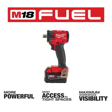 Milwaukee M18 FUEL 1/2 Compact Impact Wrench with Pin Detent Kit, large image number 2