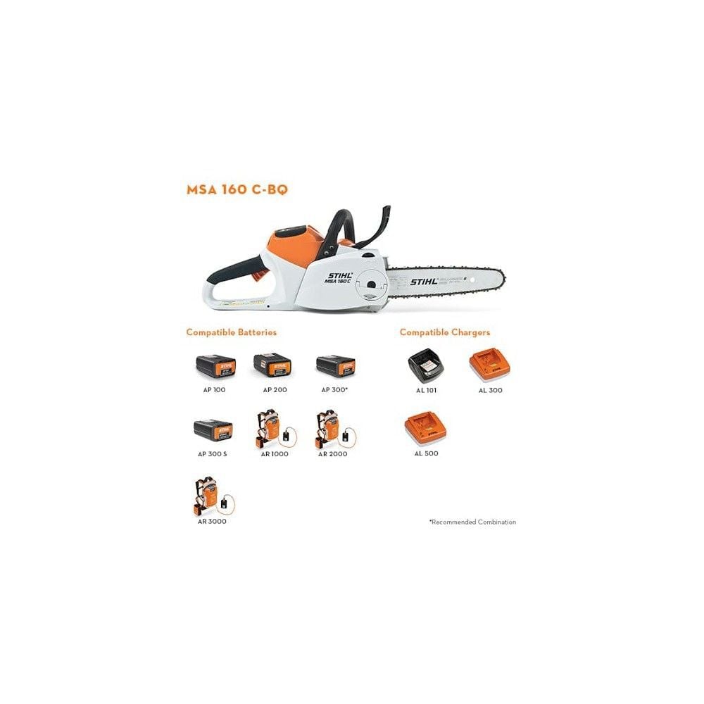 Stihl MSA 160 C-B 12 in Bar & Chain Battery-Powered Chainsaw, large image number 3