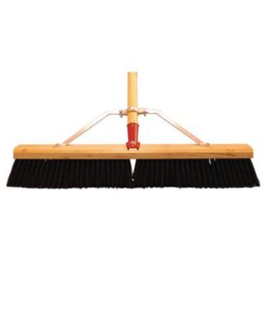 Magnolia Brush Assembled 24 Brown Plastic Garage Broom