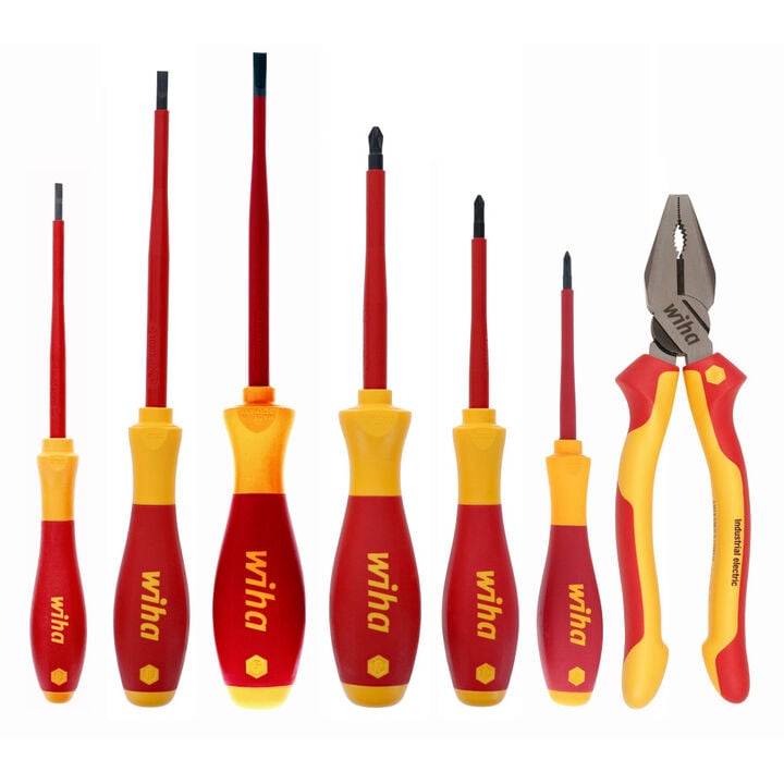 Wiha Insulated Lineman's Pliers & Screwdrivers Set 7 Piece