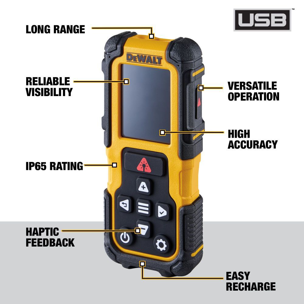 DEWALT 200 Ft Lithium-Ion Laser Distance Measurer, large image number 2