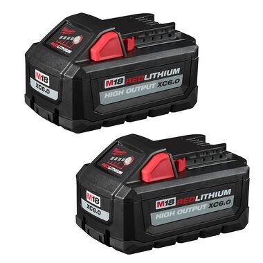 Milwaukee M18 REDLITHIUM HIGH OUTPUT XC 6.0Ah Battery Pack (2pk), large image number 0