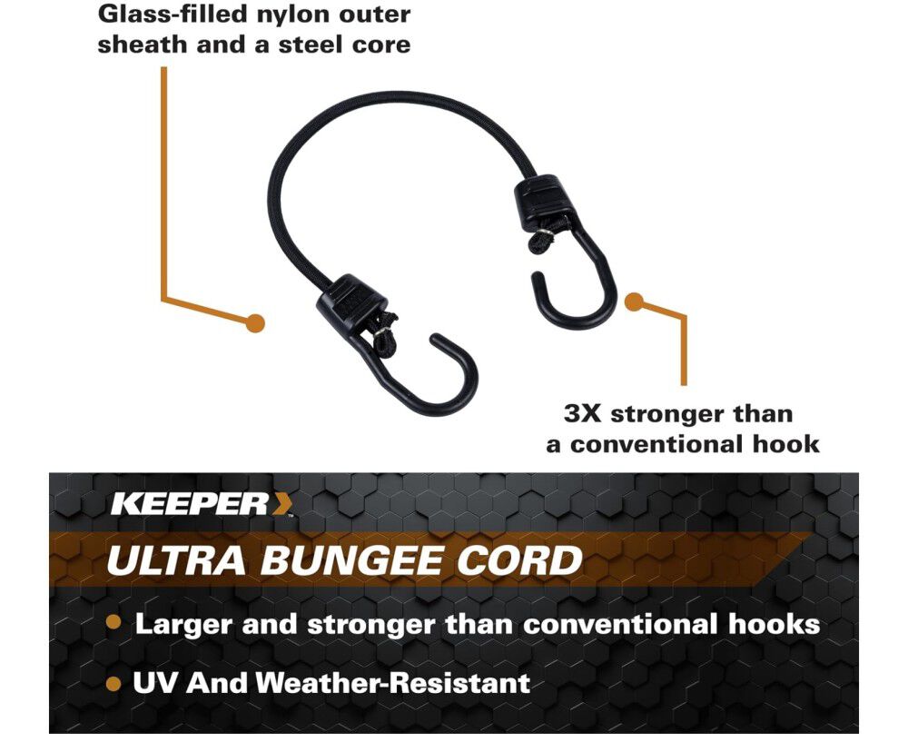 Keeper 18 Inch Ultra Bungee Cord UV & Weather-Resistant, large image number 2