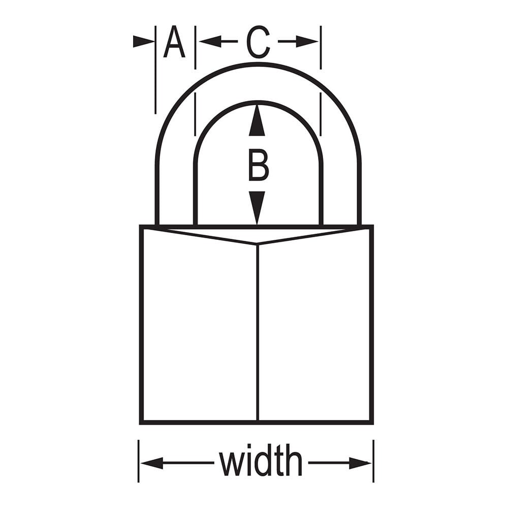 Master Lock Padlock 2in 5 Pin Cylinder Solid Brass Body 1pk, large image number 2