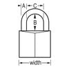 Master Lock Padlock 2in 5 Pin Cylinder Solid Brass Body 1pk, small image number 2