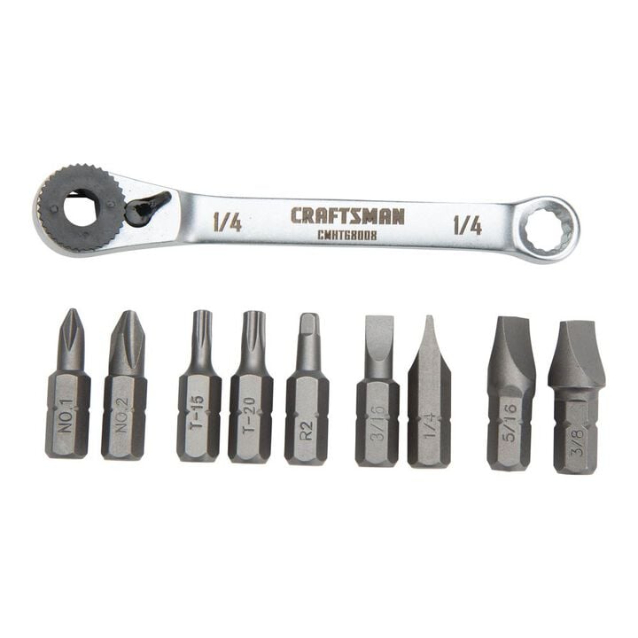 CRAFTSMAN Ratcheting Offset Multi-Bits Screwdriver Set, 10 Piece