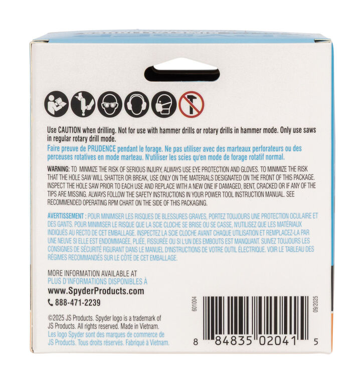 Spyder 3-1/2 Inch Bi-Metal Arbored Hole Saw, HSS Pilot Bit, large image number 8