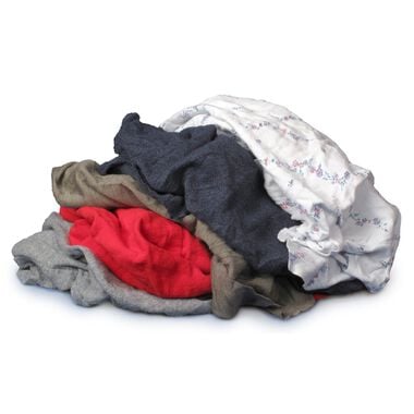 Buffalo Industries Recycled Colored T Shirt Cloth Rag 50 Lb Box